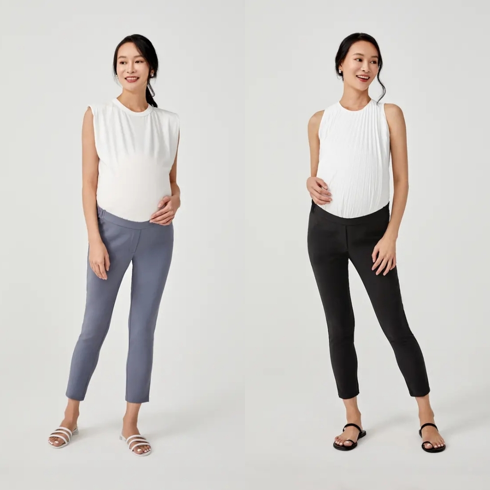 Sz Small Keily Maternity Skinny Ankle Pants in Steel Blue
